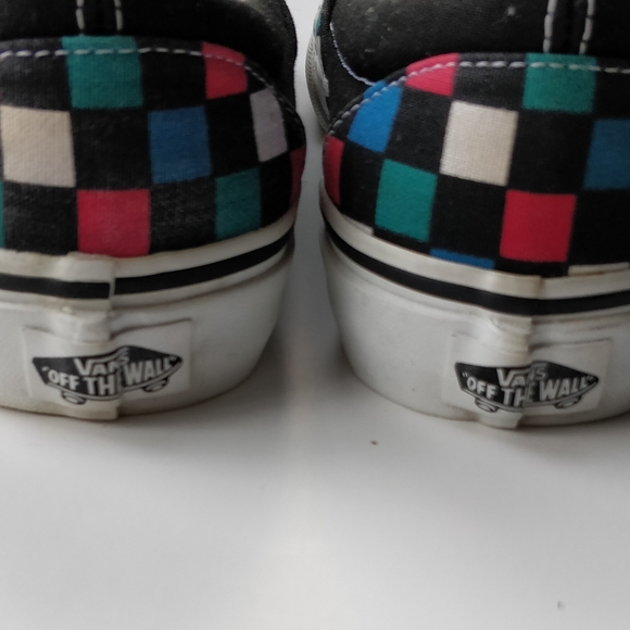 Vans Slip Slide Multi color Checkerboard Shoes 7 - Picture 5 of 10